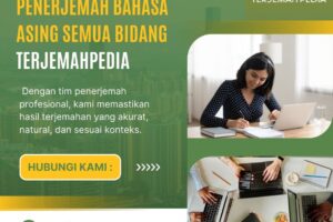 Jasa penerjemah bahasa asing semua bidang Terjemahpedia